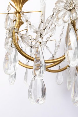 Chandelier in Crystal and Gilt Bronze, 1950s-CEJ-1073510