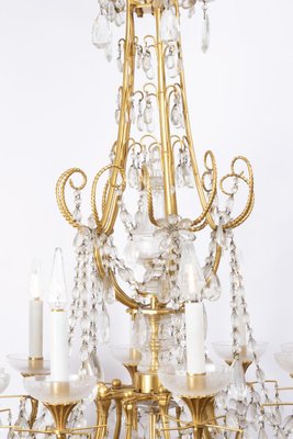 Chandelier in Crystal and Gilt Bronze, 1950s-CEJ-1073510