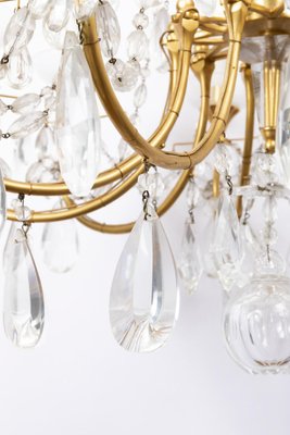 Chandelier in Crystal and Gilt Bronze, 1950s-CEJ-1073510