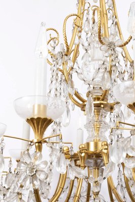 Chandelier in Crystal and Gilt Bronze, 1950s-CEJ-1073510