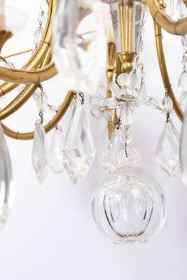 Chandelier in Crystal and Gilt Bronze, 1950s-CEJ-1073510