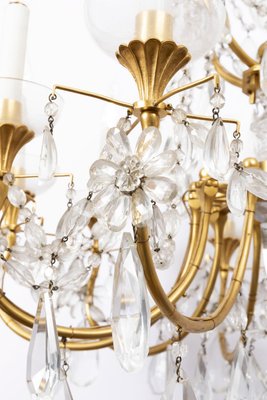 Chandelier in Crystal and Gilt Bronze, 1950s-CEJ-1073510