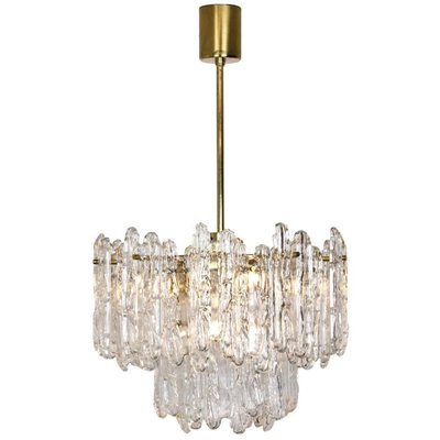 Chandelier in Ice Glass from Kinkeldey, 1965-VDW-913229