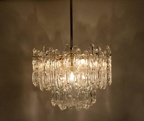 Chandelier in Ice Glass from Kinkeldey, 1965-VDW-913229