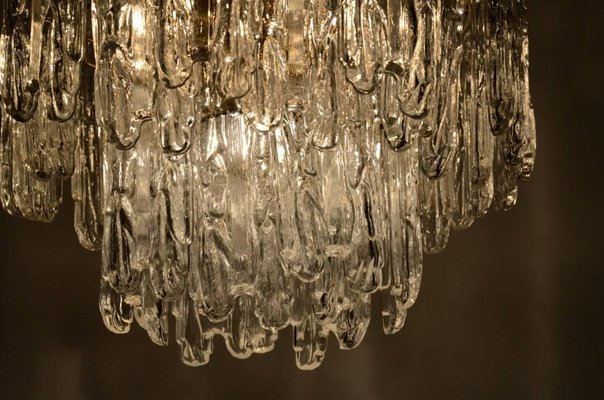 Chandelier in Ice Glass from Kinkeldey, 1965-VDW-913229