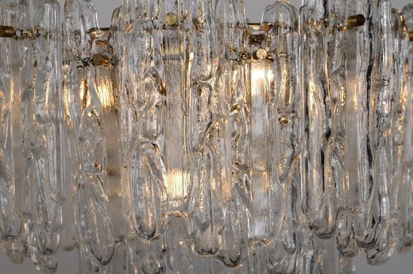 Chandelier in Ice Glass from Kinkeldey, 1965-VDW-913229