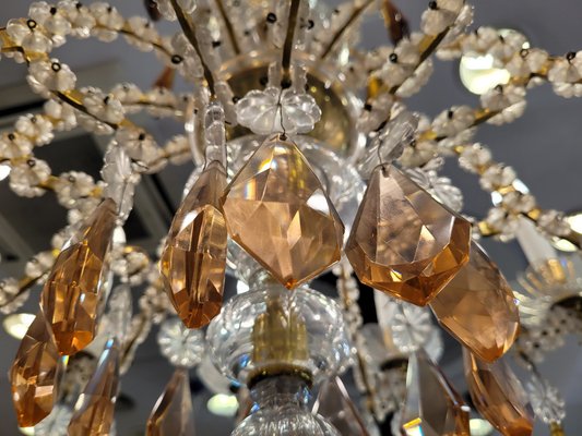 Chandelier in Purple and Amber Crystal, Italy, 1940s-NUC-1756368