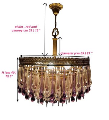 Chandelier in the style of Barovier & Toso, 1960s-MBH-1031620