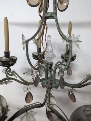 Chandelier in Wrought Iron, 1940s-HLV-1819770