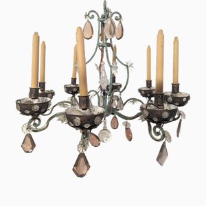 Chandelier in Wrought Iron, 1940s-HLV-1819770