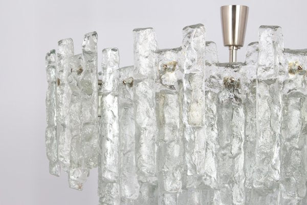 Chandelier Soria Ice Glass from Kalmar, Germany, 1970s-UGR-1724526