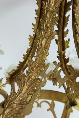 Chandelier with 12 Lights in Gilt Bronze, Late 19th Century-RVK-2024455