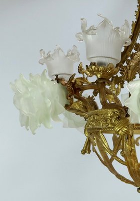 Chandelier with 12 Lights in Gilt Bronze, Late 19th Century-RVK-2024455