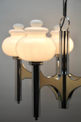 Chandelier with 5 Opaline Glass Globes-MJY-1224095