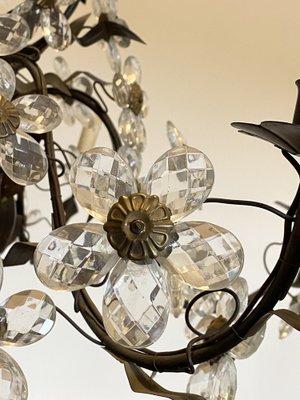 Chandelier with Glass Flowers, 1960s-NPC-1816579