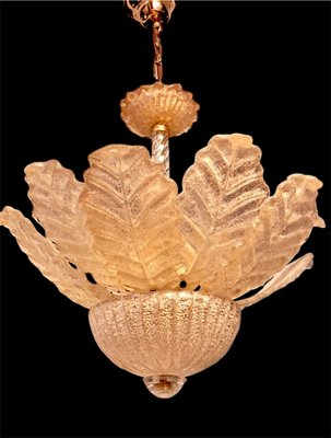 Chandelier with Gold Incrustation by Ercole Barovier for Barovier & Toso, Italy, 1970s-SIH-2036729