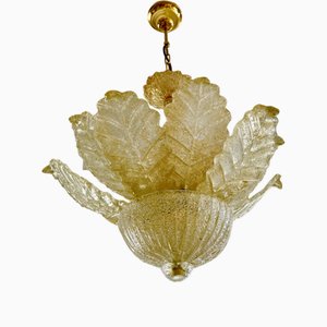 Chandelier with Gold Incrustation by Ercole Barovier for Barovier & Toso, Italy, 1970s-SIH-2036729