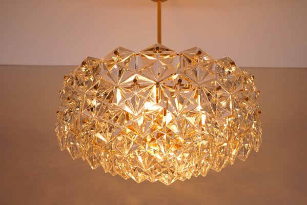 Chandelier with Hexagonal Crystals from Kinkeldey, 1960s-KIJ-1374717