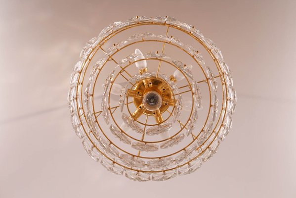 Chandelier with Hexagonal Crystals from Kinkeldey, 1960s-KIJ-1374717