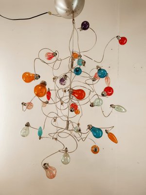 Chandelier with Multiple Colored Bulbs-QLH-974503