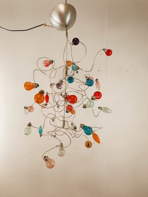 Chandelier with Multiple Colored Bulbs-QLH-974503