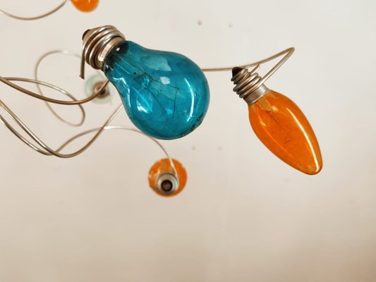 Chandelier with Multiple Colored Bulbs-QLH-974503