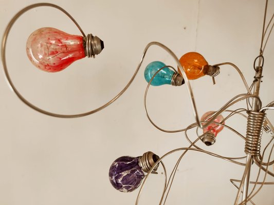 Chandelier with Multiple Colored Bulbs-QLH-974503