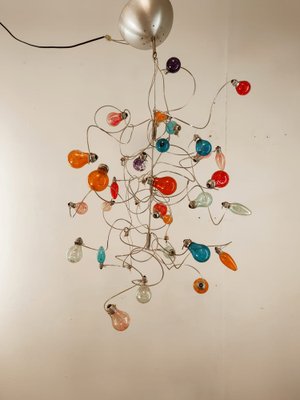 Chandelier with Multiple Colored Bulbs-QLH-974503