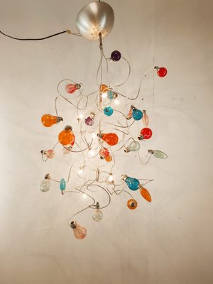 Chandelier with Multiple Colored Bulbs-QLH-974503