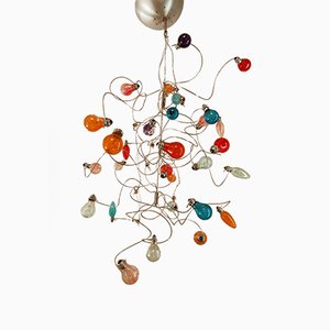 Chandelier with Multiple Colored Bulbs-QLH-974503