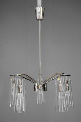 Chandelier with Original Glass Shades by Rupert Nikoll, Vienna, 1960s-SPD-1007317