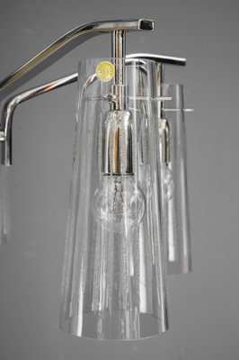 Chandelier with Original Glass Shades by Rupert Nikoll, Vienna, 1960s-SPD-1007317