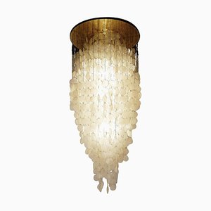 Chandelier with White Shells by Verner Panton, 1960s-JG-1241388