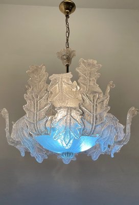 Chandeliers in Murano Frosted Glass from Sylcom Murano Venice, 1960s, Set of 2-JJC-2033729