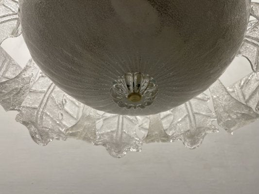 Chandeliers in Murano Frosted Glass from Sylcom Murano Venice, 1960s, Set of 2-JJC-2033729