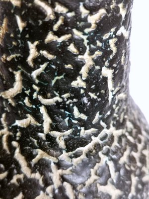 Charcoal Ceramic Table Vase with Cracked Pattern, 1970s-UWE-1268441