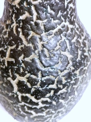 Charcoal Ceramic Table Vase with Cracked Pattern, 1970s-UWE-1268441