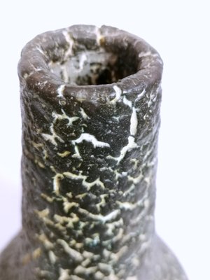 Charcoal Ceramic Table Vase with Cracked Pattern, 1970s-UWE-1268441