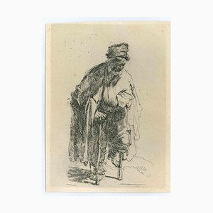 Charles Amand Durand after Rembrandt, Beggar with A Wooden Leg, Engraving After Rembrandt-19th Century-ZCI-1781515