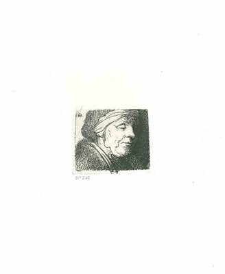 Charles Amand Durand after Rembrandt, Bust of an Old Woman, Engraving, 19th Century-ZCI-1781754