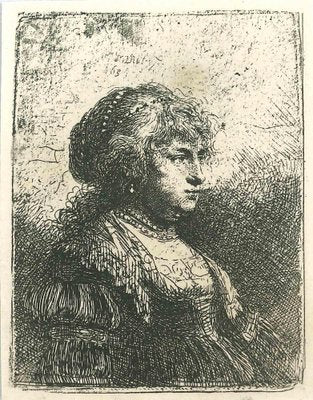 Charles Amand Durand after Rembrandt, Saskia with the Pearl, Engraving, Late 19th Century-ZCI-1781821