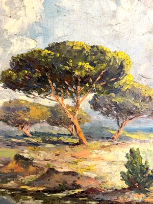 Charles Cermark, Landscape of the Côte d'Azur, 1930, Oil on Canvas, Framed-EUT-1821132