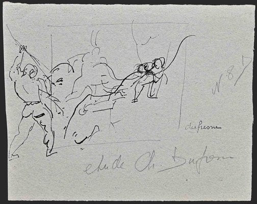 Charles Dufresne, Composition, Original Drawing, Early 20th-Century-ZCI-1362742