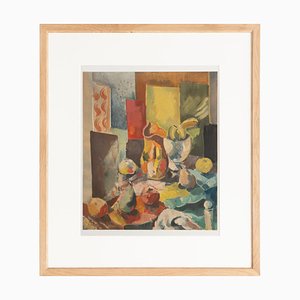 Charles Dufresne, Nature Morte a la Nappe, 1971, Lithograph, Framed-WM-1242059