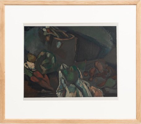 Charles Dufresne, Nature Morte Et Legumes, 1971, Color Lithograph, Framed-WM-1291549