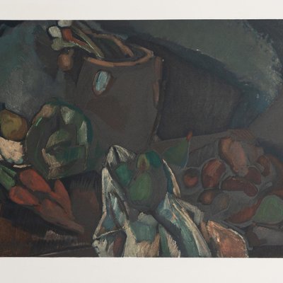 Charles Dufresne, Nature Morte Et Legumes, 1971, Color Lithograph, Framed-WM-1291549