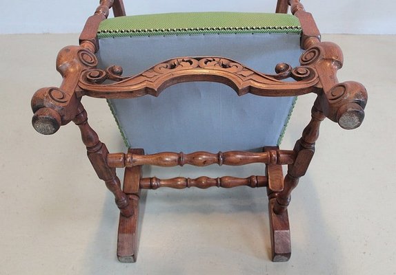 Charles II Style Teak Armchair, 19th Century-RVK-1064993