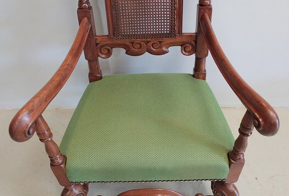 Charles II Style Teak Armchair, 19th Century-RVK-1064993