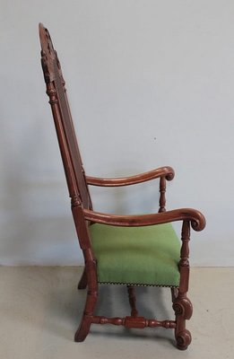 Charles II Style Teak Armchair, 19th Century-RVK-1064993