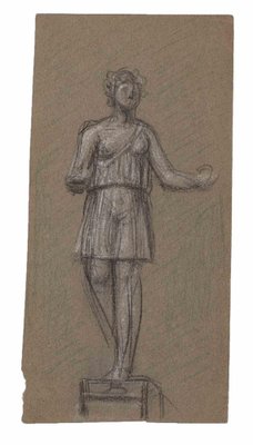 Charles Moulin, Sketch for a Sculpture, Original Drawing, Early 20th-Century-ZCI-1165754